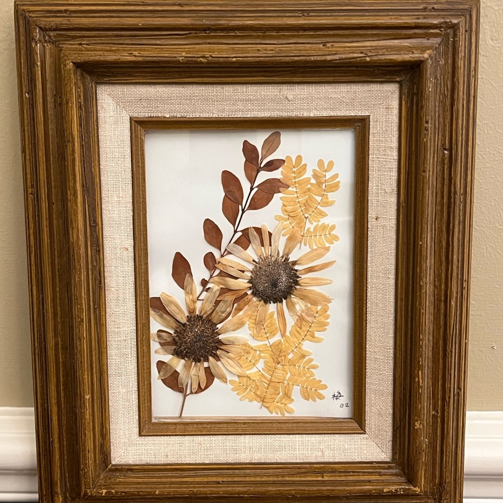 Vintage Framed Pressed Flowers